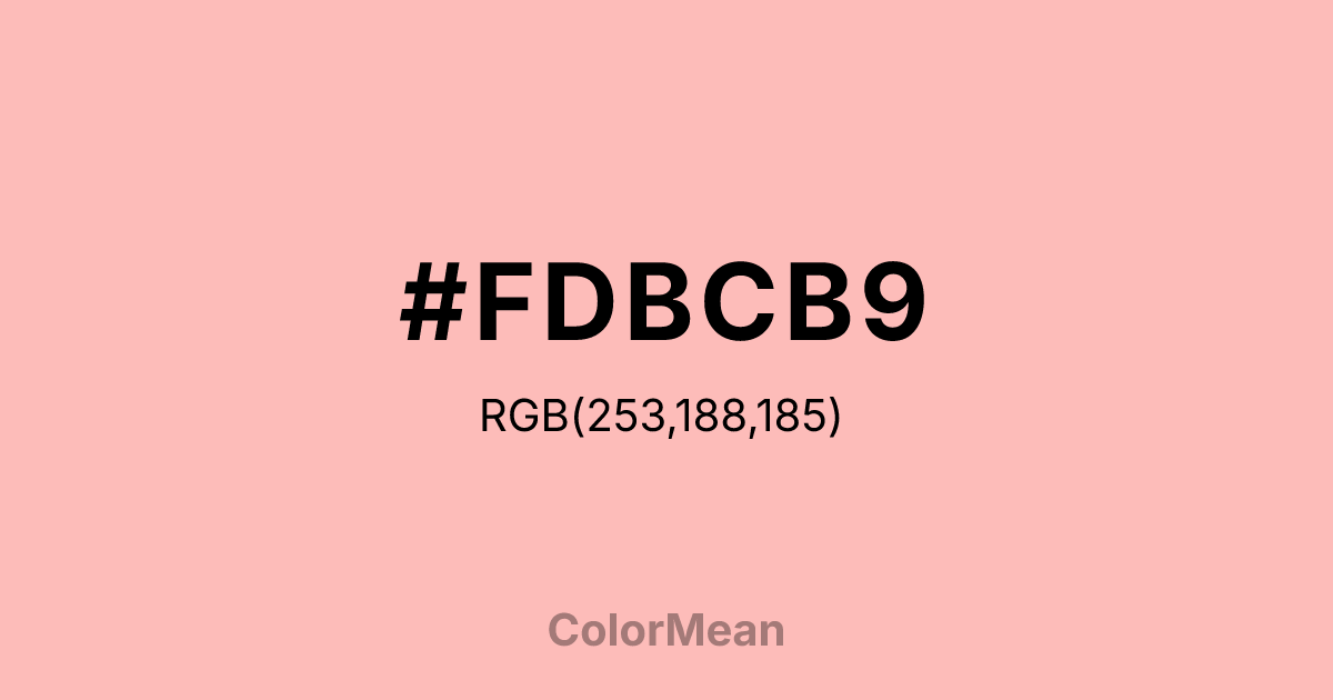 #FDBCB9 color swatch