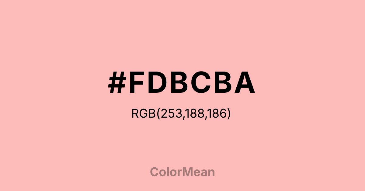 #FDBCBA color swatch
