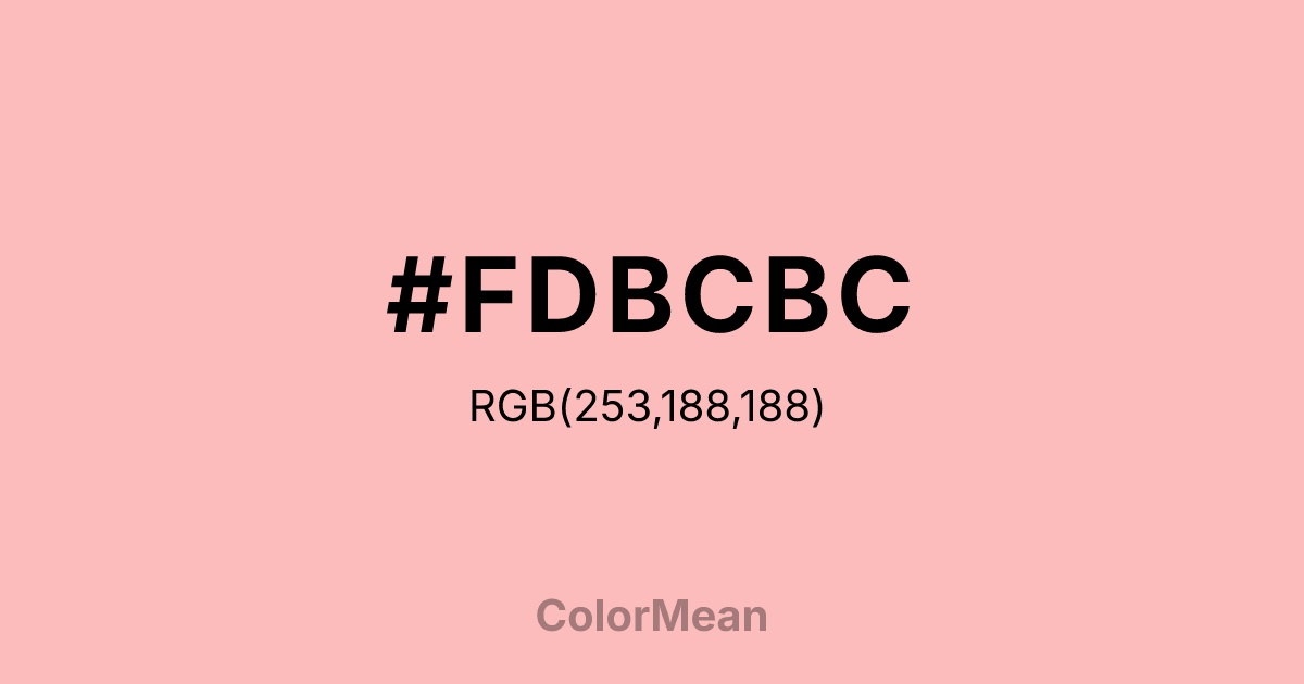 #FDBCBC color swatch