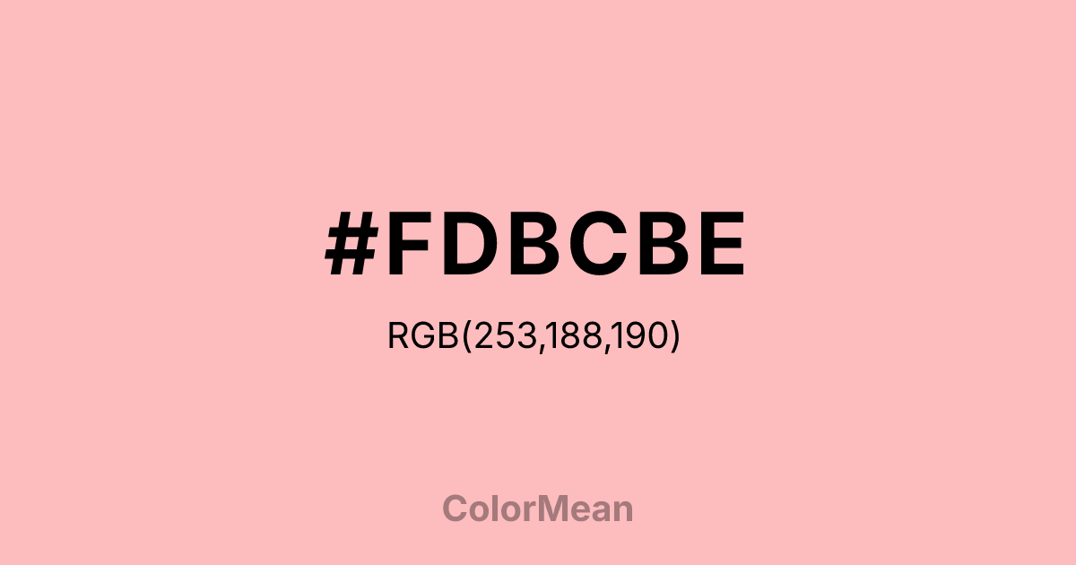 #FDBCBE color swatch