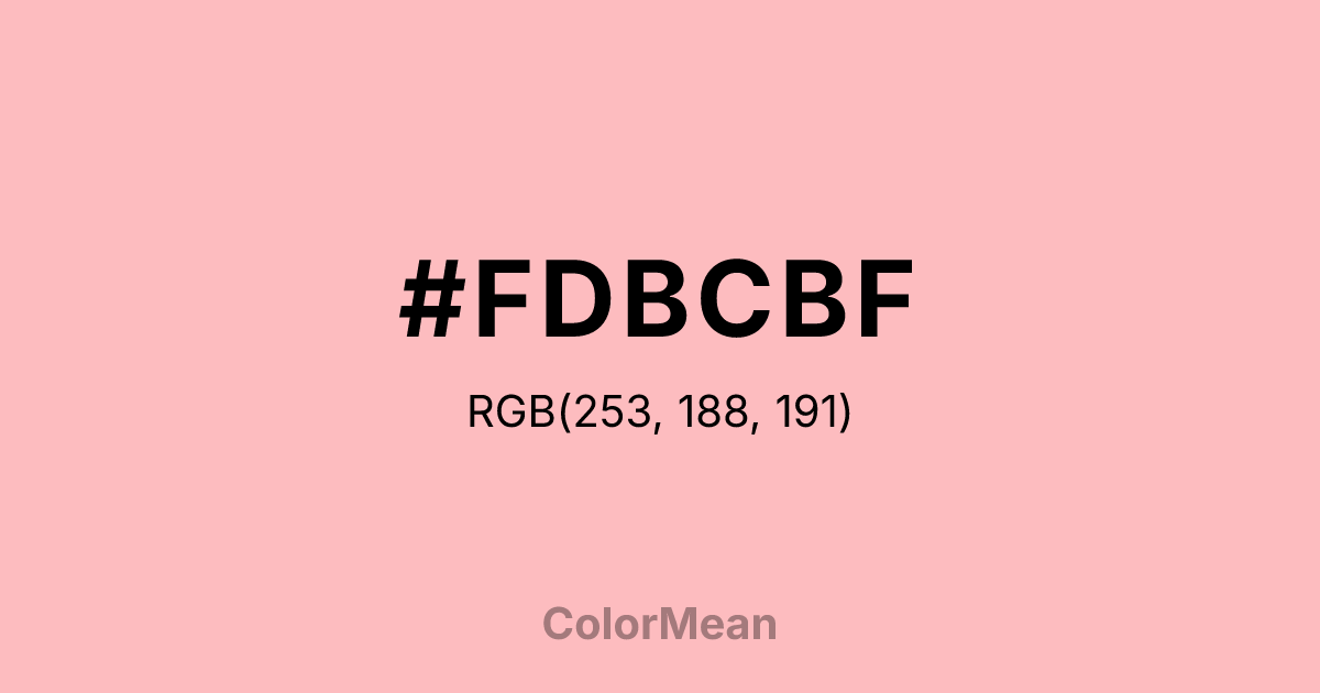 #FDBCBF color swatch