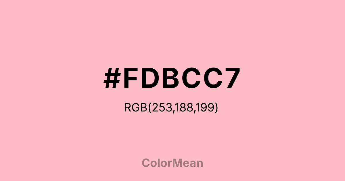 #FDBCC7 color swatch