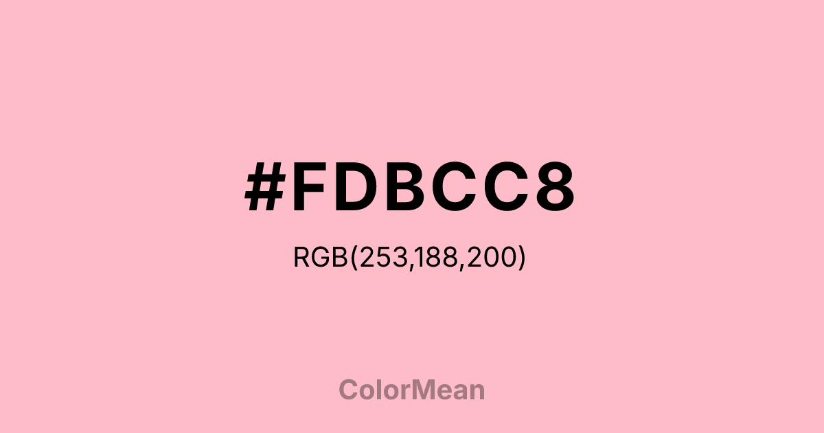 #FDBCC8 color swatch
