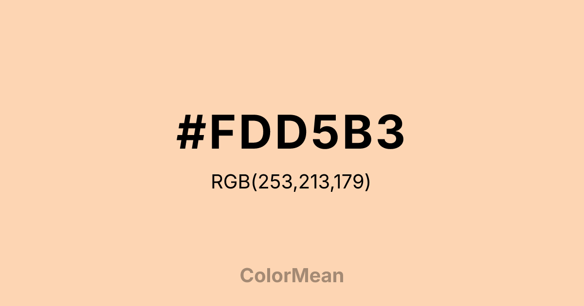 #FDD5B3 color swatch