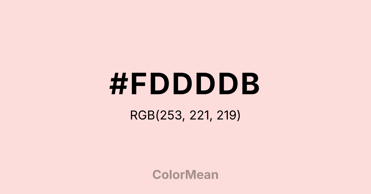 #FDDDDB color swatch