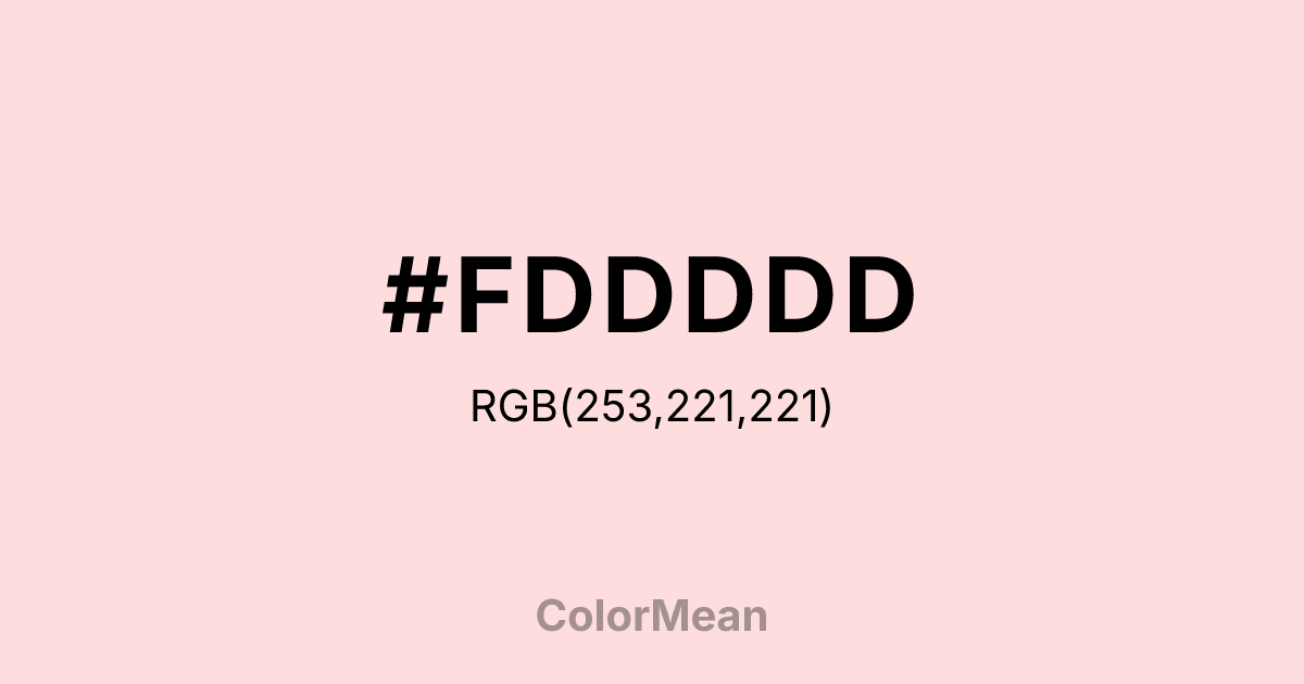 #FDDDDD color swatch
