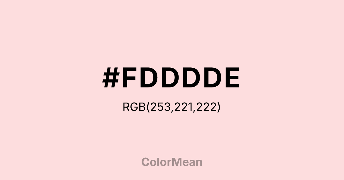 #FDDDDE color swatch