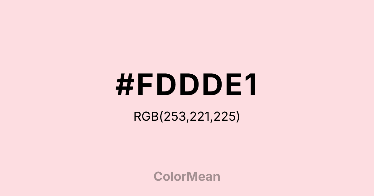 #FDDDE1 color swatch