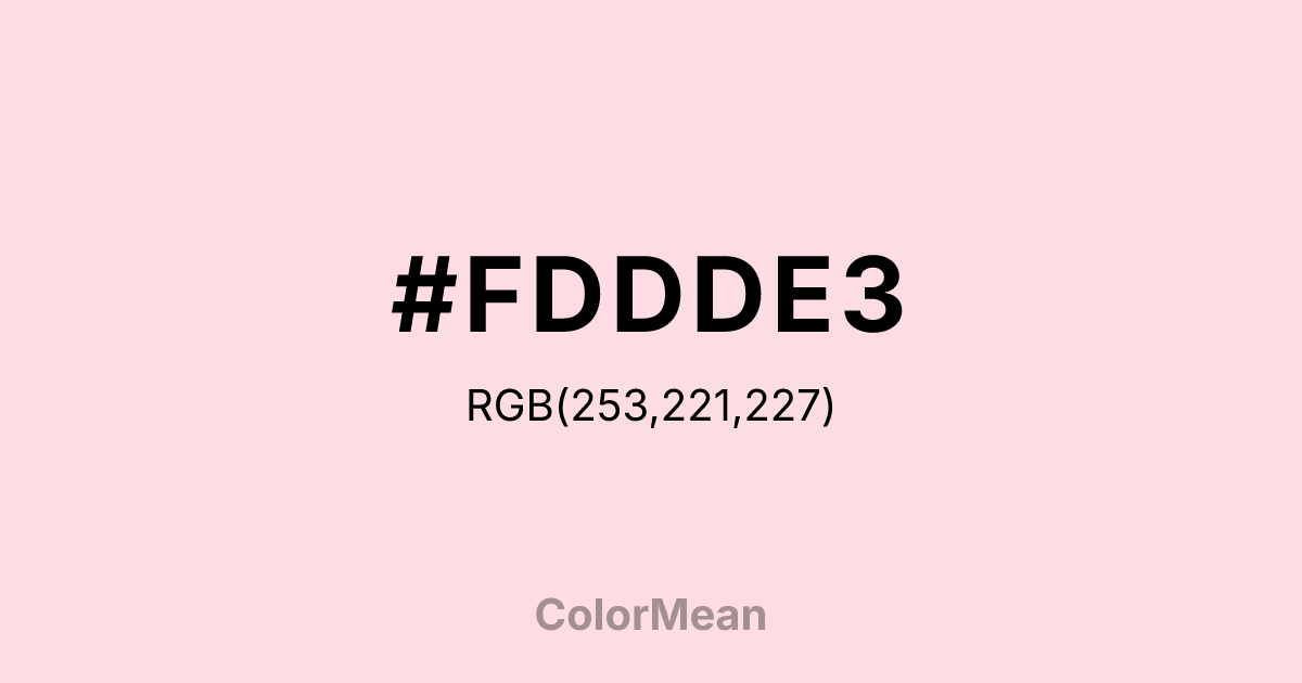 #FDDDE3 color swatch