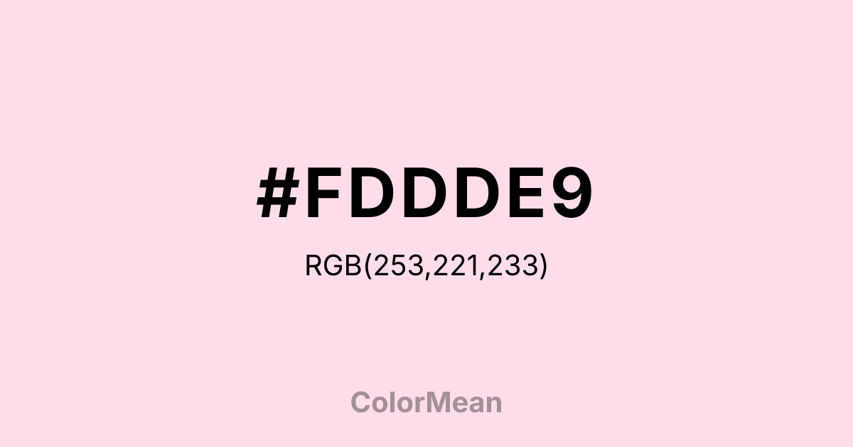 #FDDDE9 color swatch