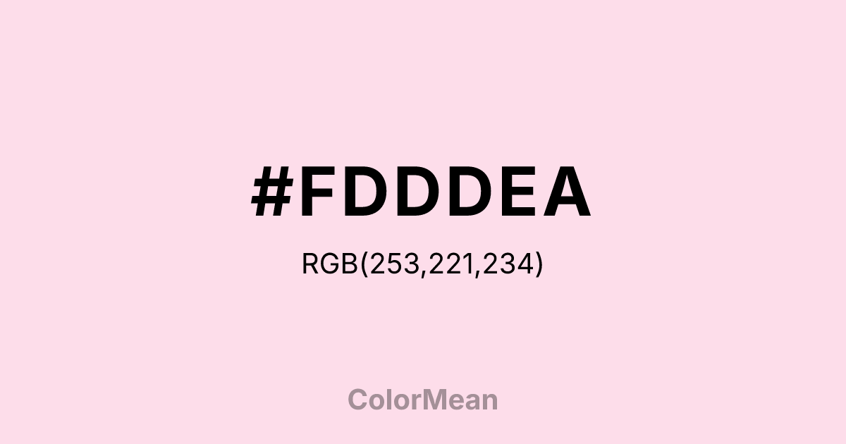 #FDDDEA color swatch
