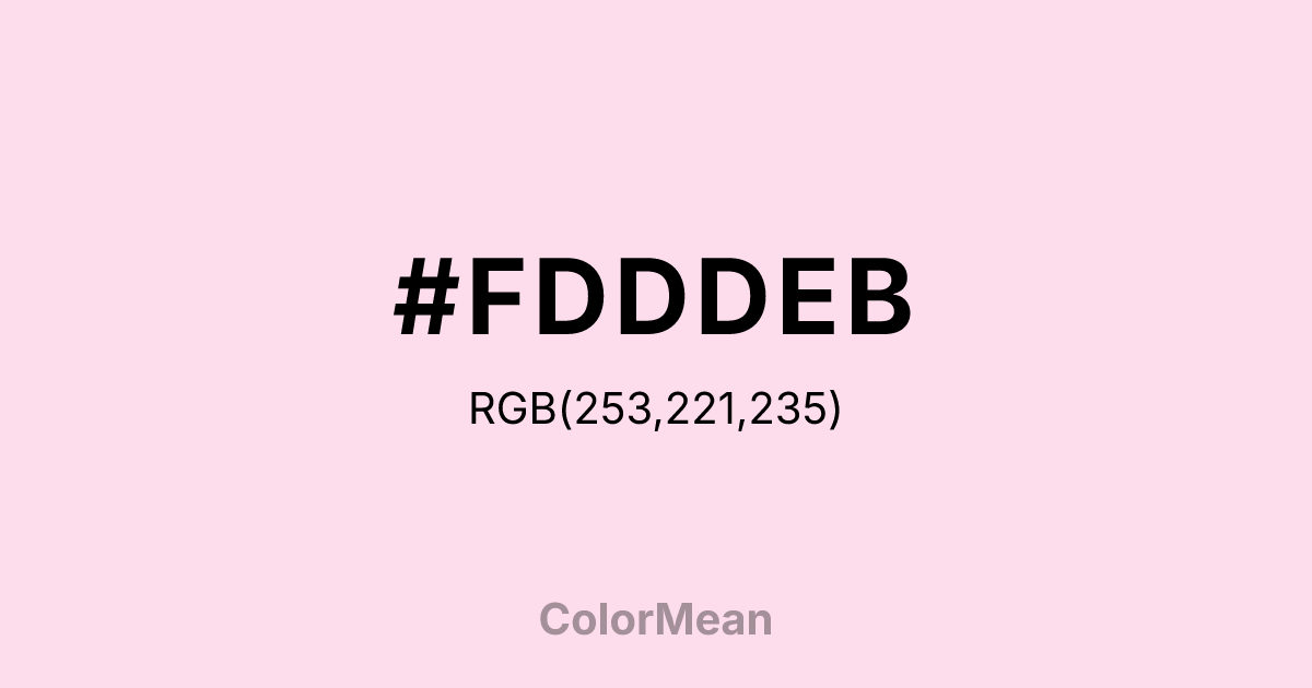 #FDDDEB color swatch