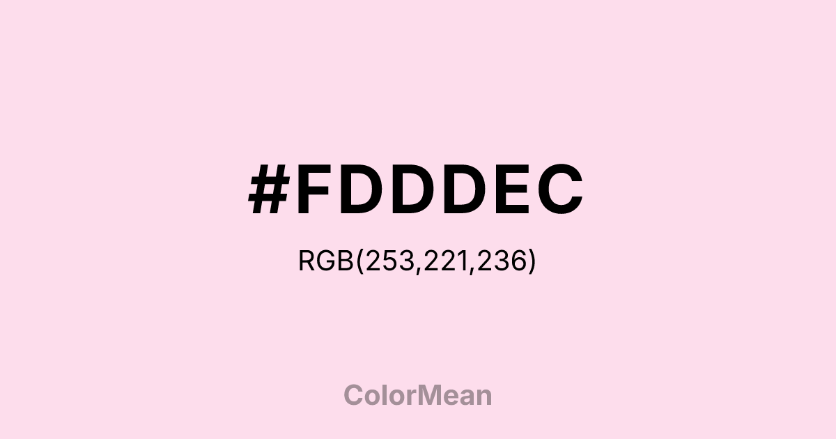 #FDDDEC color swatch