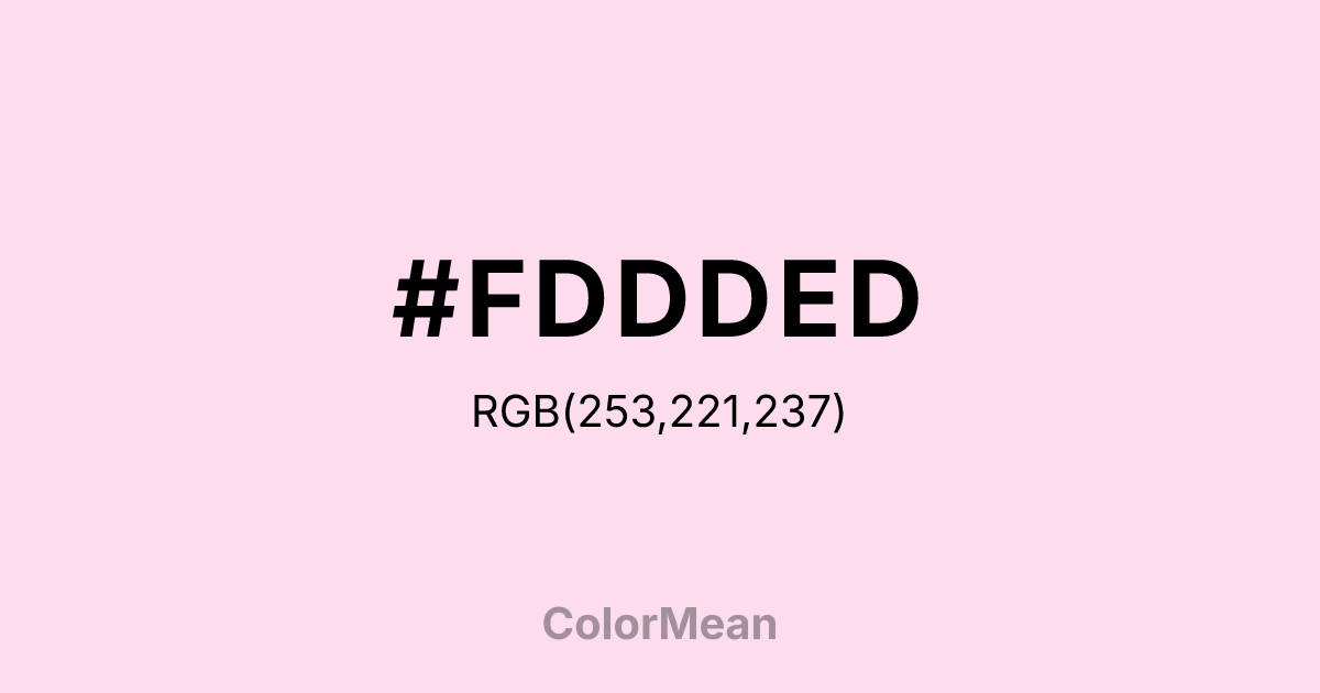 #FDDDED color swatch
