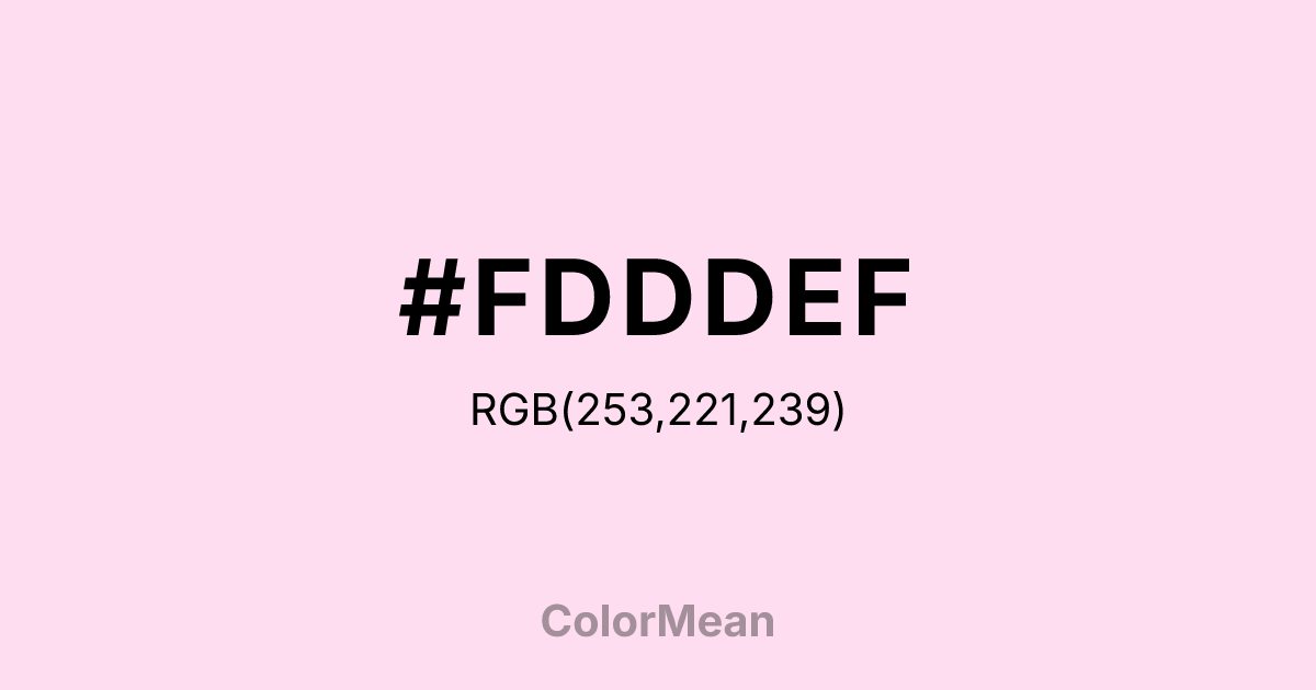 #FDDDEF color swatch
