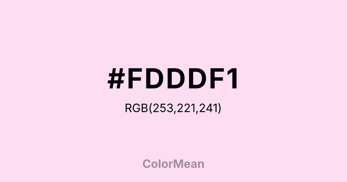#FDDDF1 color swatch