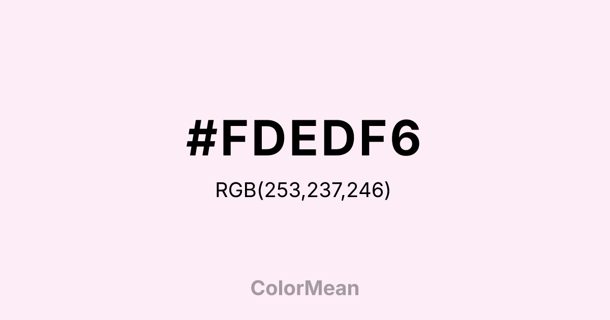 #FDEDF6 color swatch