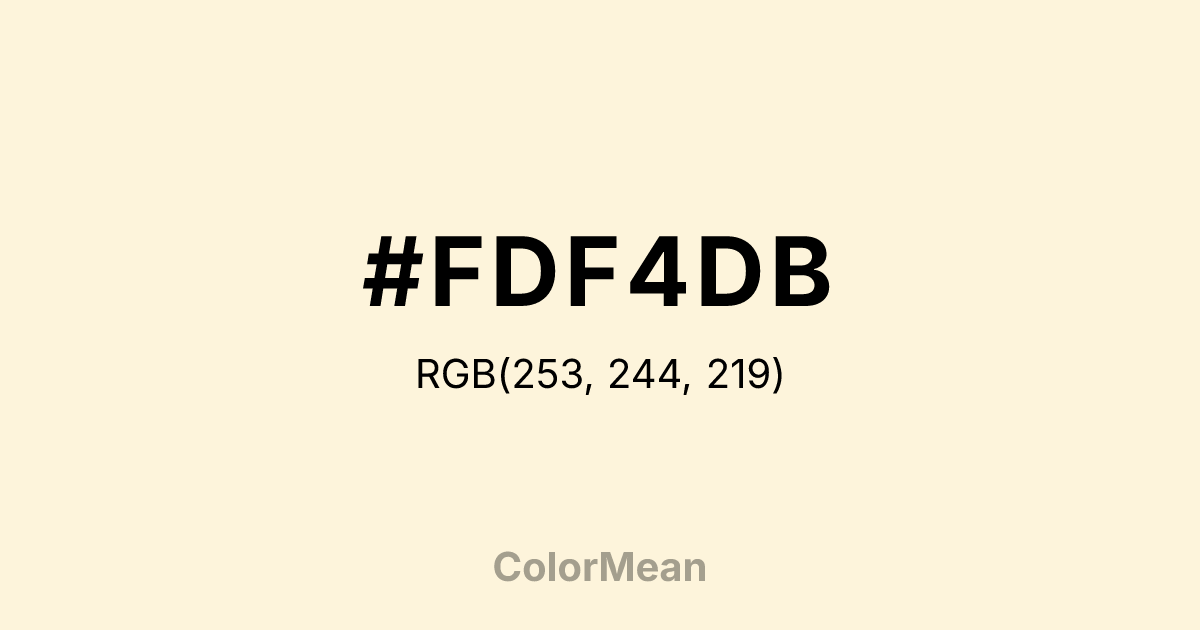 #FDF4DB color swatch