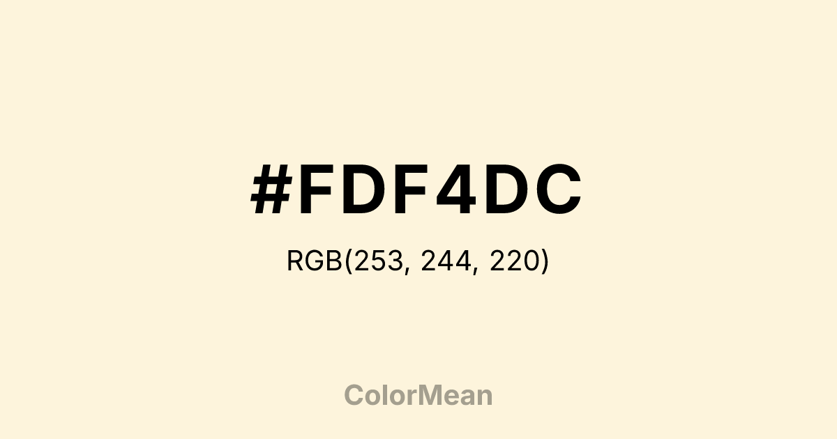 #FDF4DC color swatch