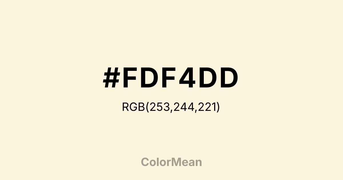 #FDF4DD color swatch