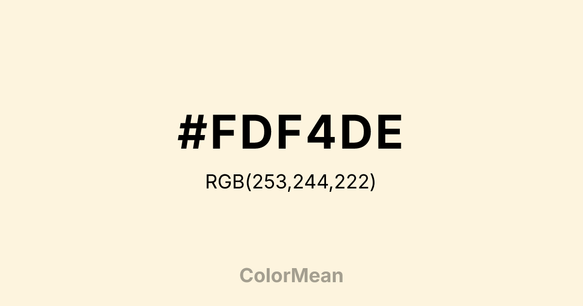 #FDF4DE color swatch