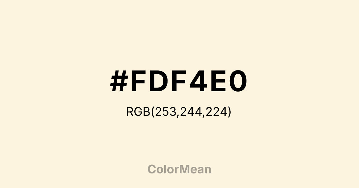 #FDF4E0 color swatch