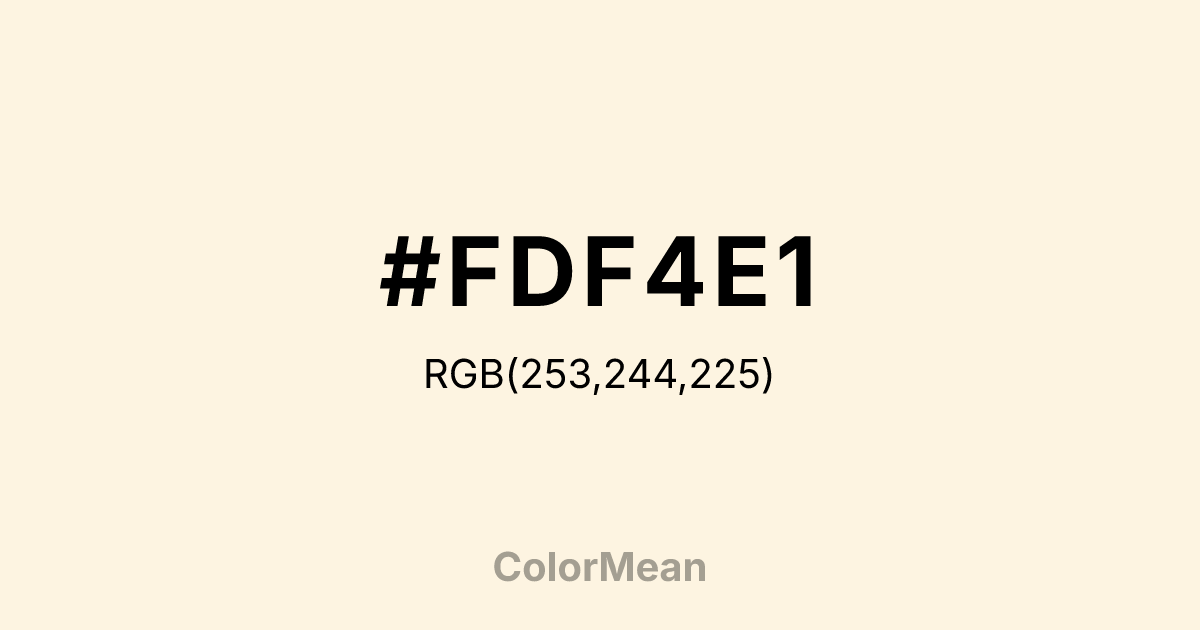 #FDF4E1 color swatch