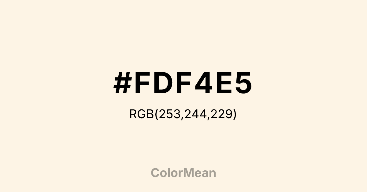 #FDF4E5 color swatch