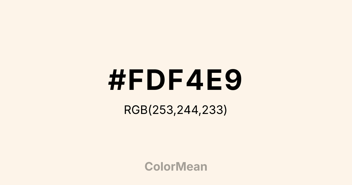 #FDF4E9 color swatch
