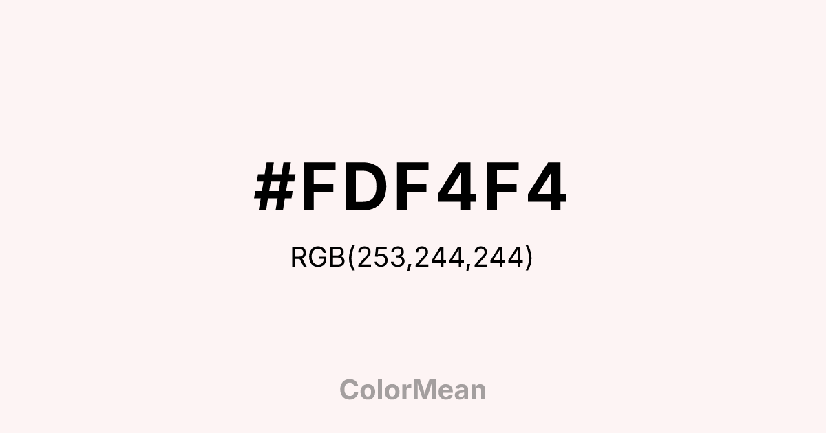 #FDF4F4 color swatch