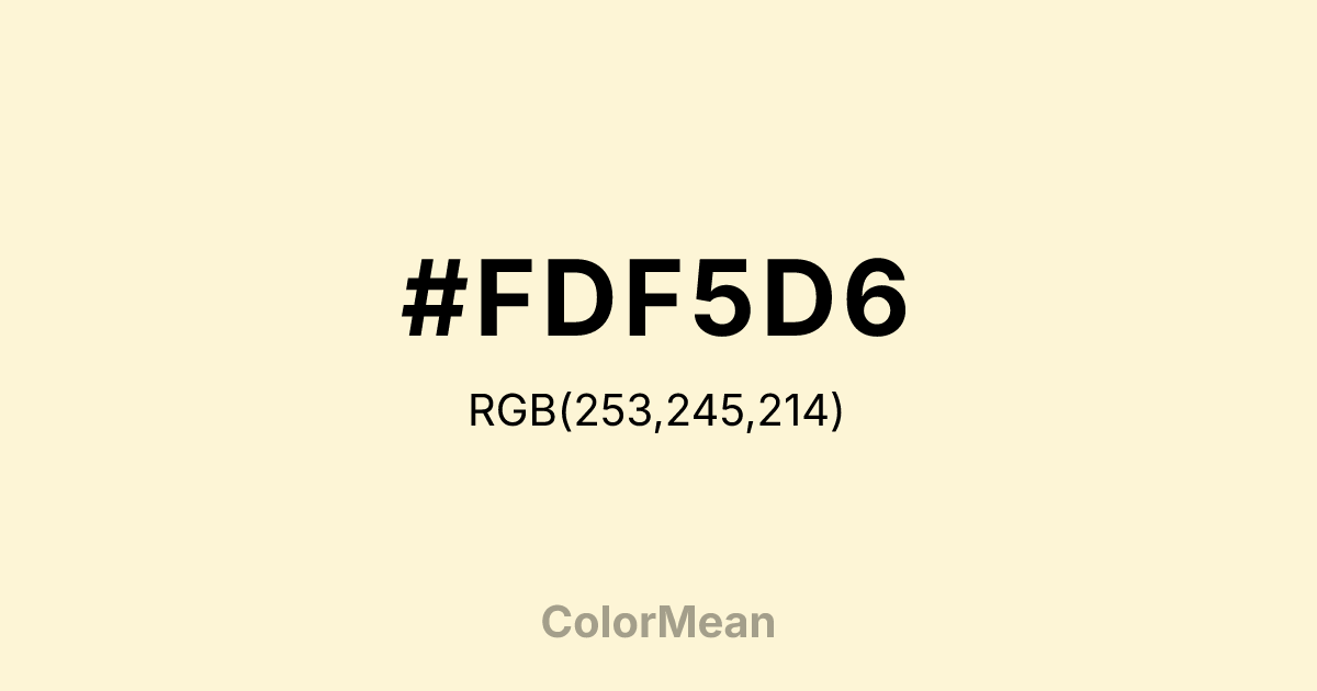#FDF5D6 color swatch
