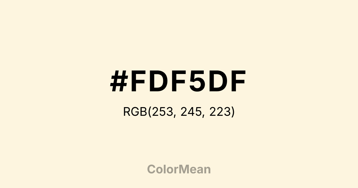 #FDF5DF color swatch