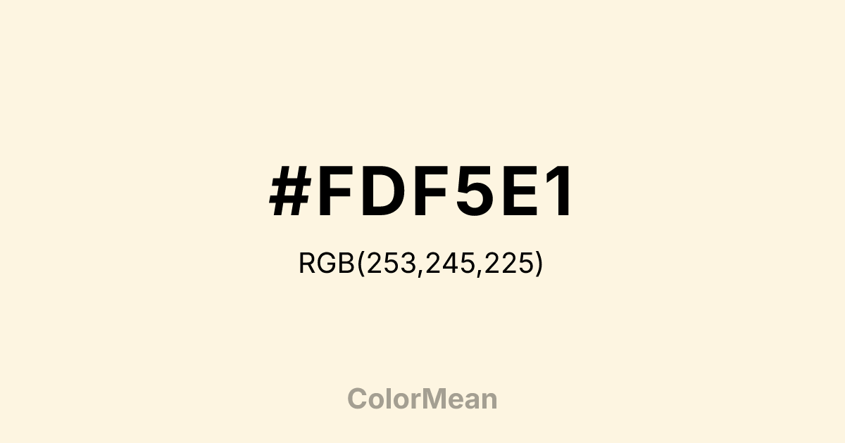 #FDF5E1 color swatch