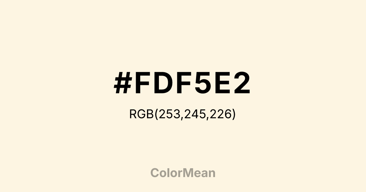 #FDF5E2 color swatch