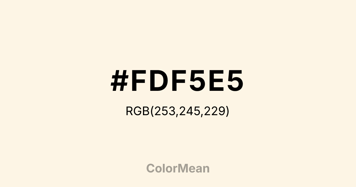 #FDF5E5 color swatch