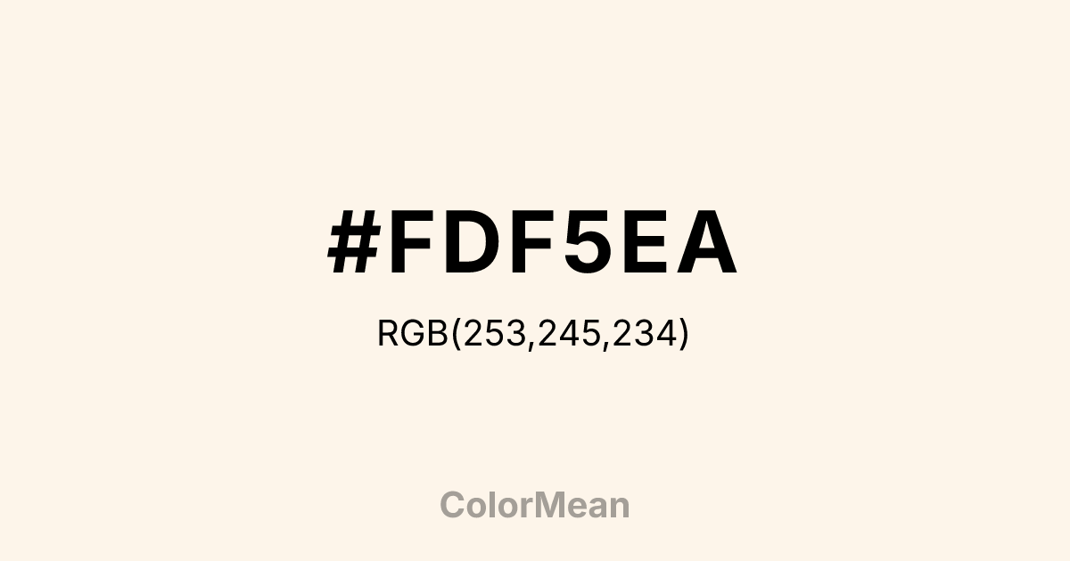 #FDF5EA color swatch