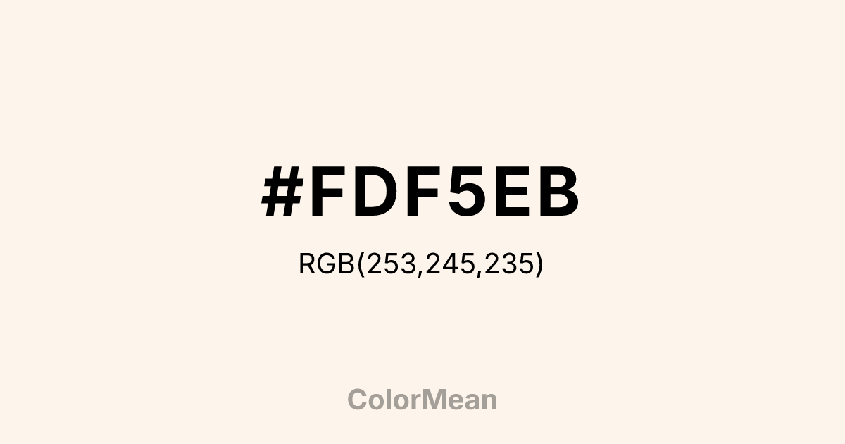 #FDF5EB color swatch
