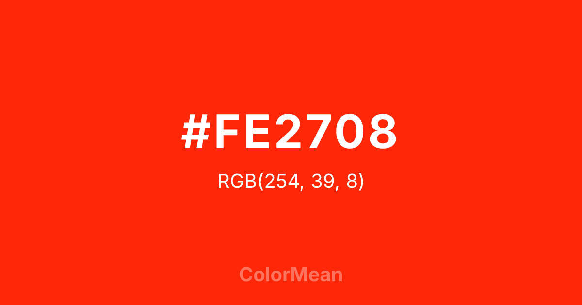 #FE2708 color swatch