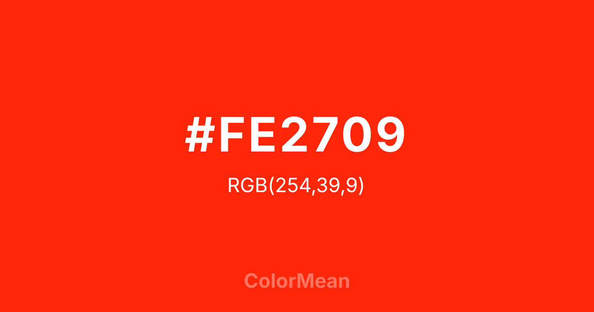 #FE2709 color swatch