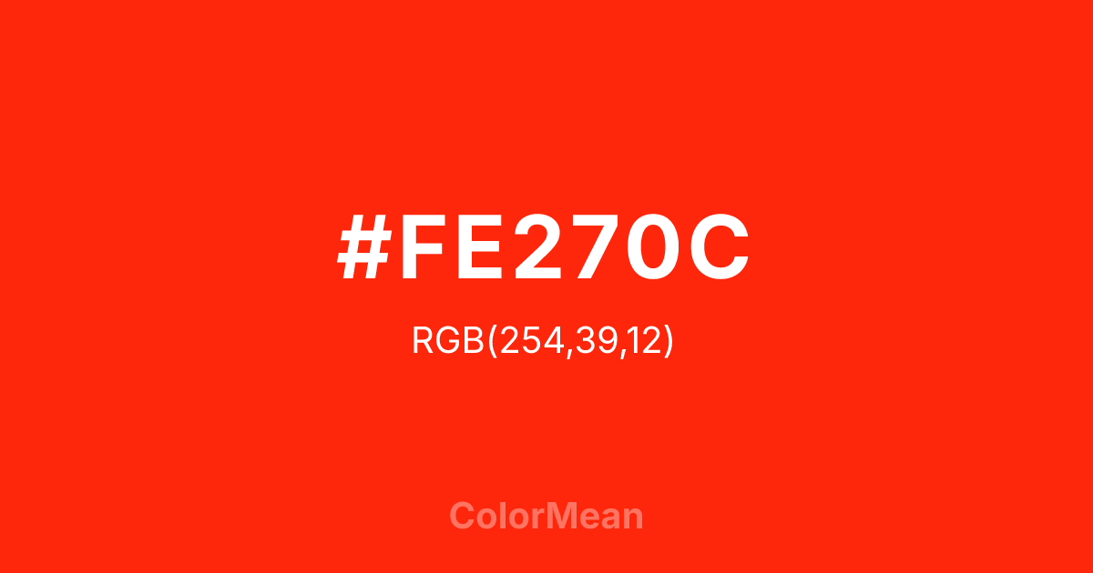 #FE270C color swatch