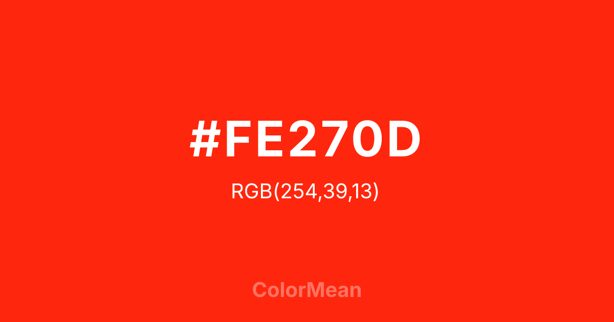 #FE270D color swatch
