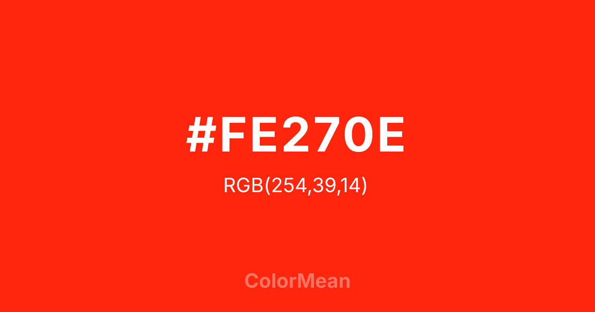 #FE270E color swatch