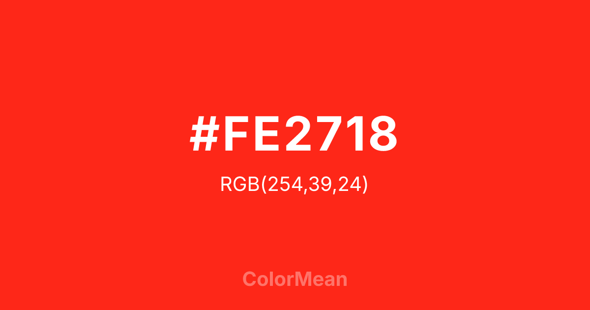 #FE2718 color swatch