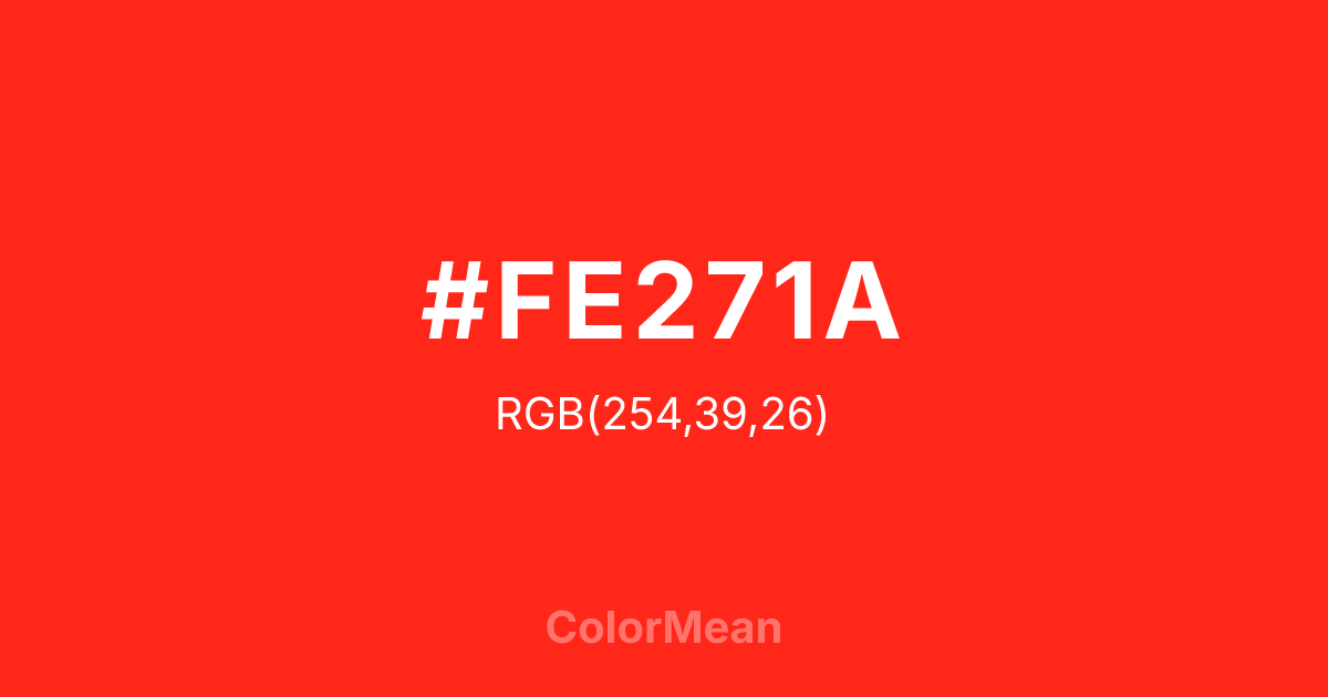 #FE271A color swatch