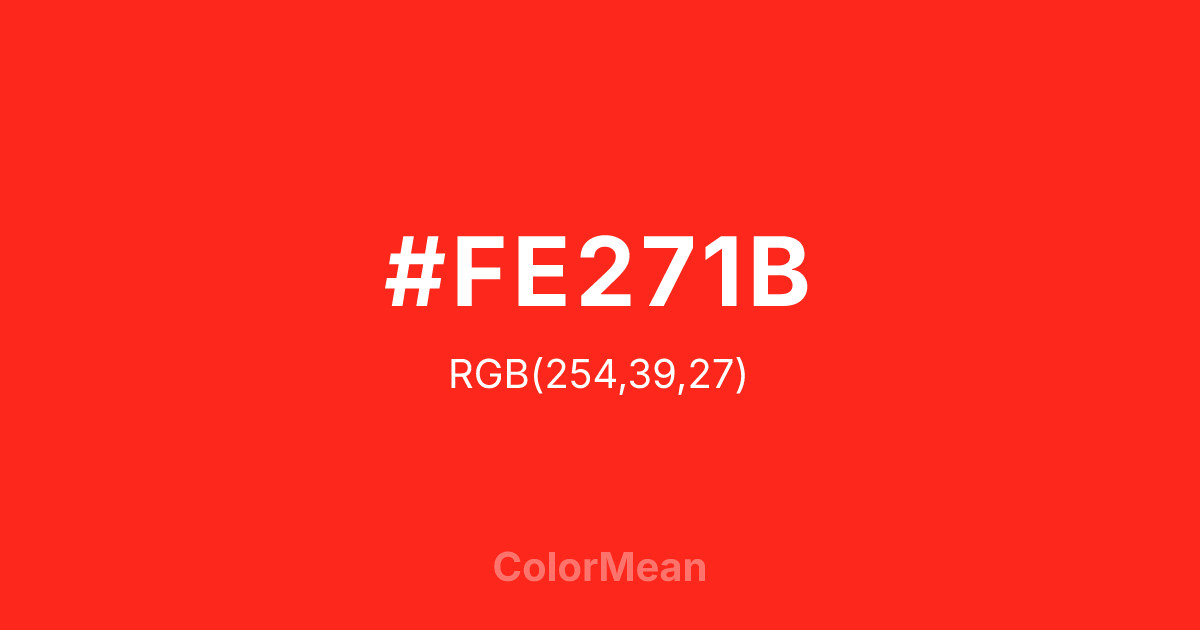 #FE271B color swatch