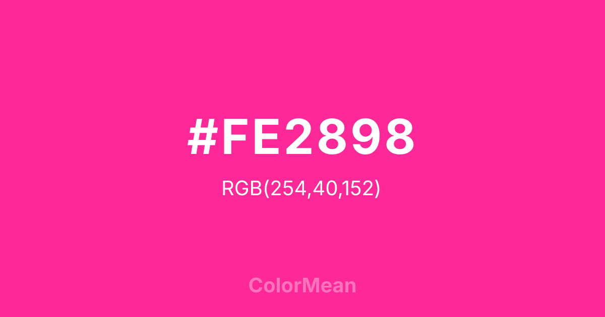 #FE2898 color swatch