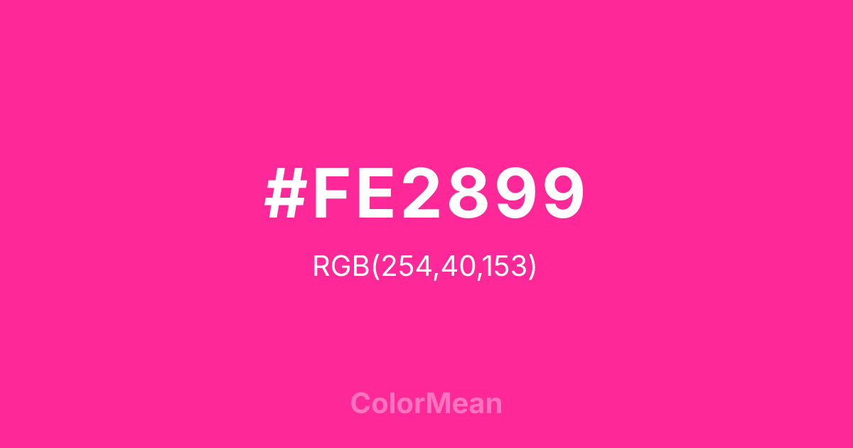 #FE2899 color swatch
