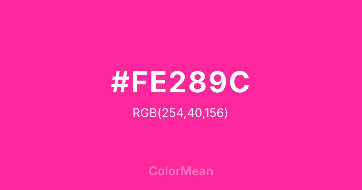 #FE289C color swatch