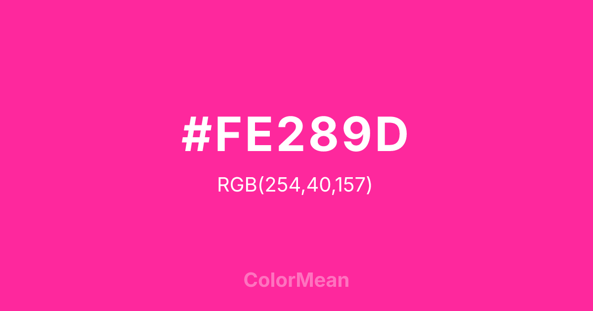 #FE289D color swatch