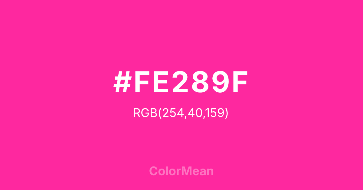 #FE289F color swatch